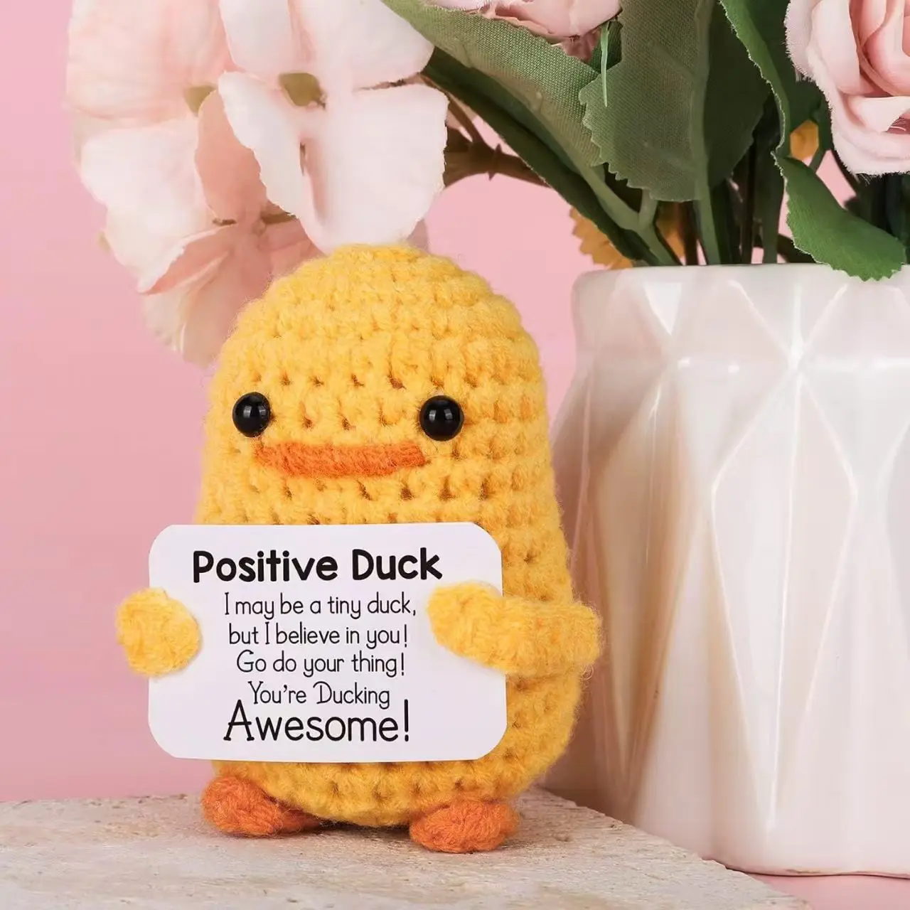Cute Duck Shaped Plush Toy, Duck Design Desktop Ornament, Home Decor, Gift for Duck Lovers