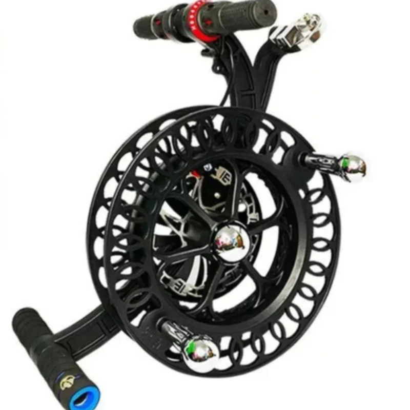 Alloy Bearing Silent Kite Reel Anti-Reverse Brake Design with Shoulder Belt Premium Smooth Kite Line Winder for Large Kites