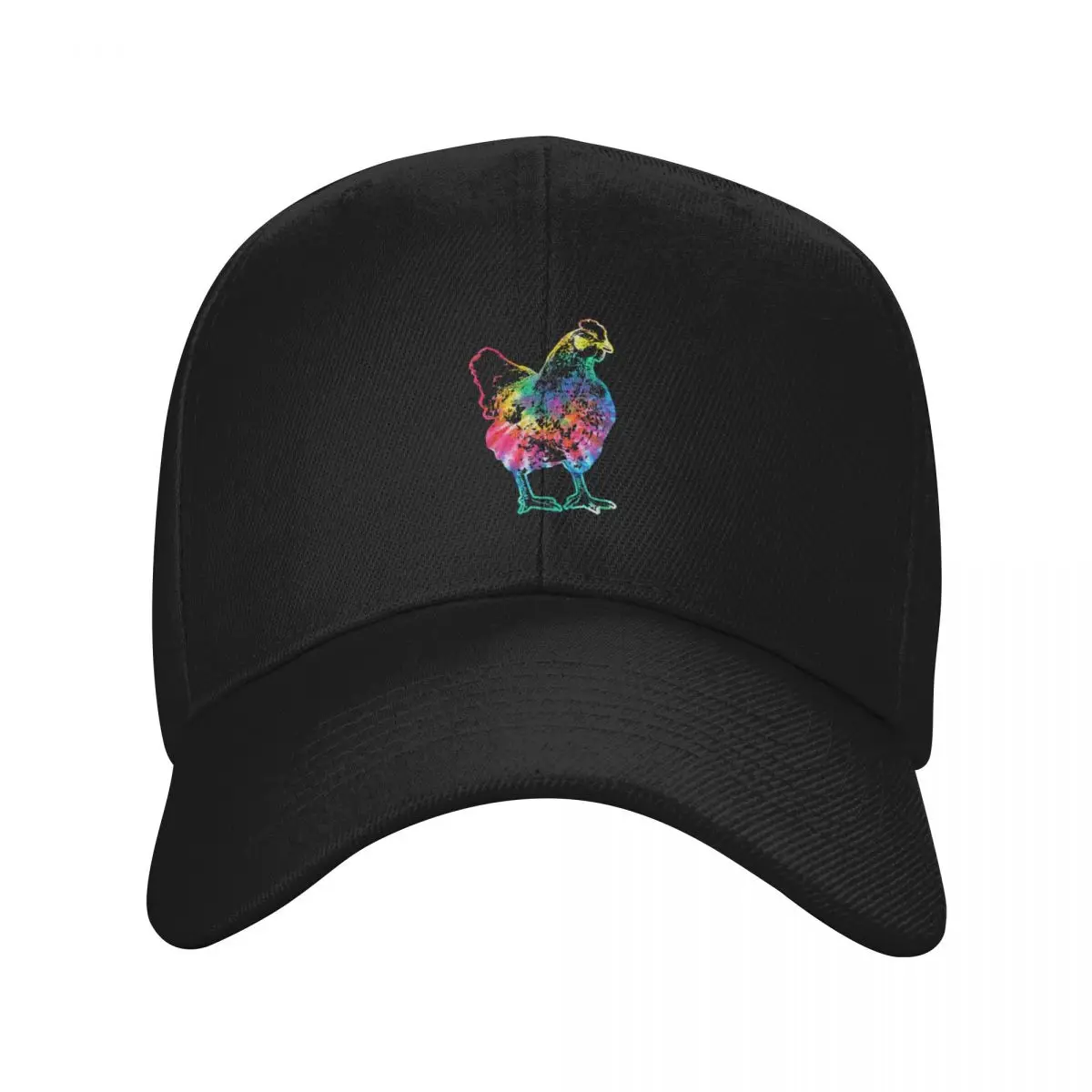 Chicken Tie Dye Hippie Poultry Farmer Farm Vintage Gift Baseball Cap Dropshipping Fashion Beach Golf Women Men's