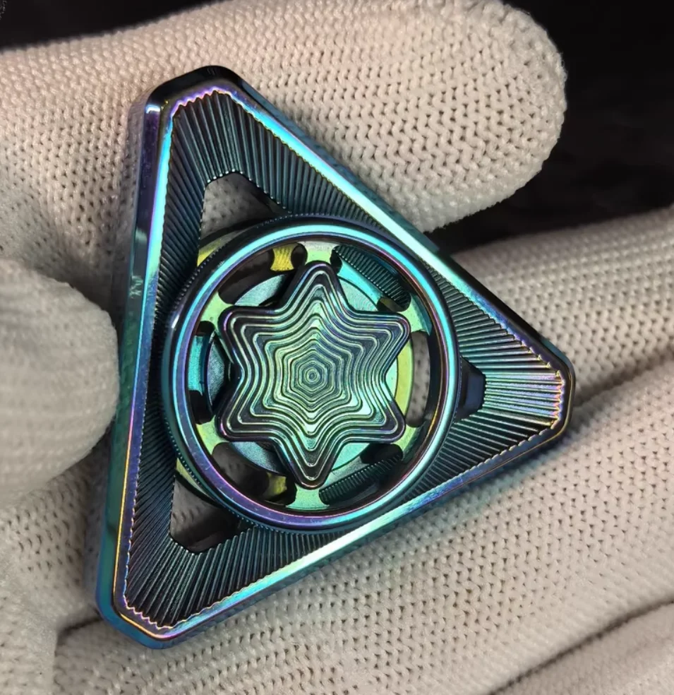 Used EDC WM Zirconium Sheriff spinner Fingertip gyroscope Decompression toys