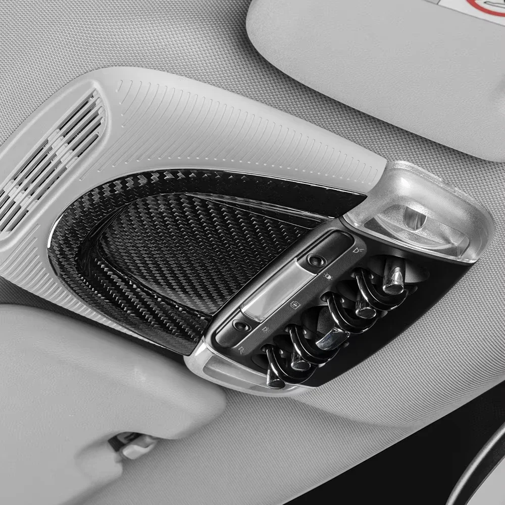 Carbon Fiber Car Interior Reading Lamp Panel Cover For MINI COOPER F54 F55 F56 F57 F60 Ceiling Light Trim Sticker Accessories 5