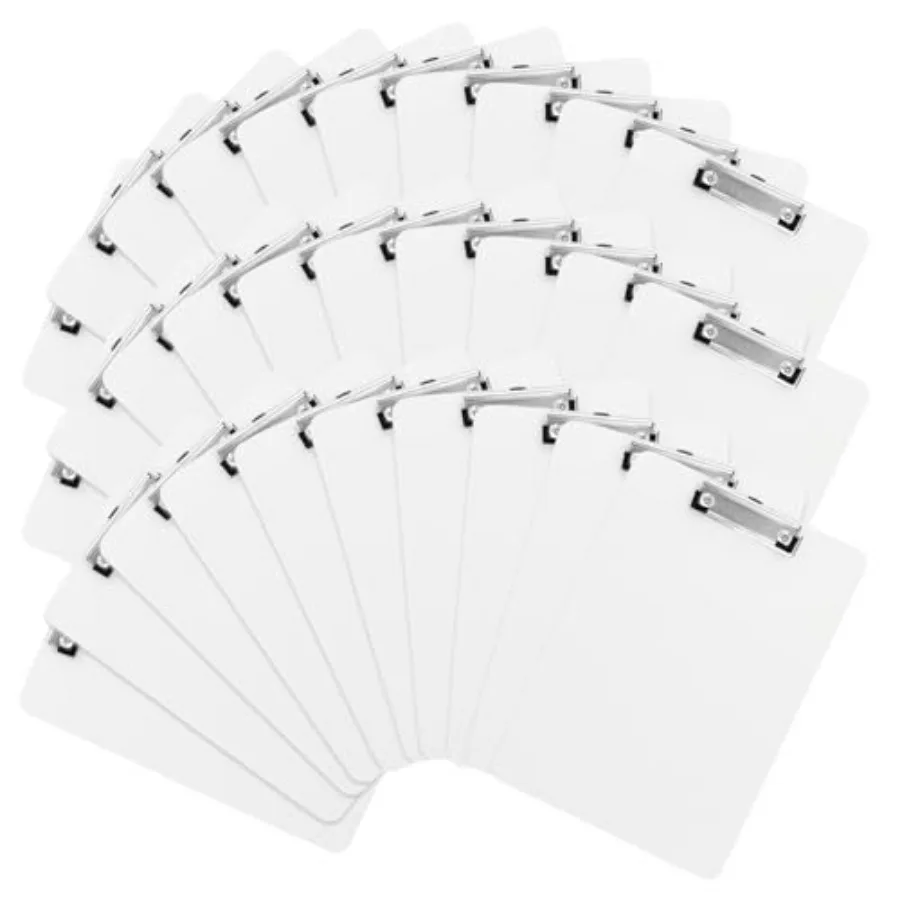 

Набор из 30 пластиковых планшетов-клипбордов 8,5 x 12 дюймов, формат А4, с низкопрофильным зажимом, для сухого стирания, для медсестер