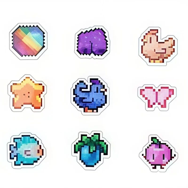 Stardew Valley Pixel Fruit Animal Pixel Pattern Anime Character Shoe Buckle Detachable Cartoon Shoe Decorations Shoe Accessories view 4