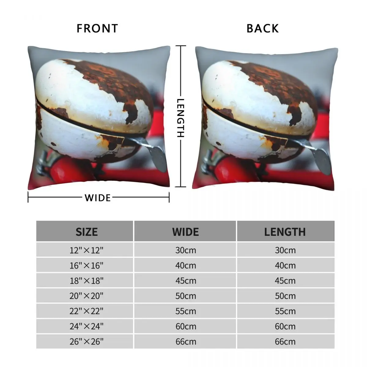 Old Rusty Bicycle Bell Pillowcase Polyester Linen Velvet Printed Zip Decor Pillow Case Sofa Seater Cushion Cover Wholesale 18