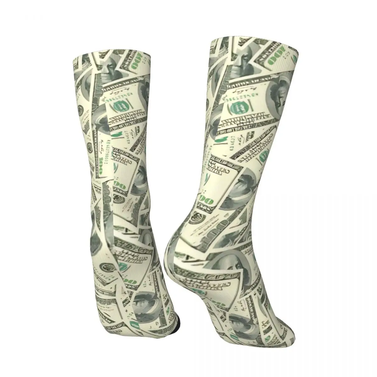 Couple Socks One Hundred Dollar Bills Stockings Winter Novelty Breathable Socks Graphic Climbing Non Slip Socks