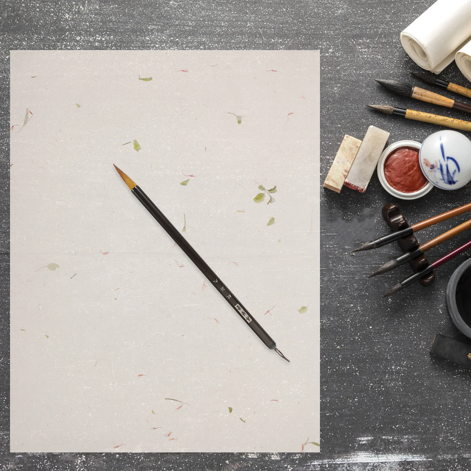 

50pcs Flower Pattern Xuan Chinese Calligraphy Paper Sheet Art Painting Paper For Brush Writing Practice Calligraphy Supplies