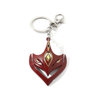 Games Genshin Impact Fashion Metal Keychain Cartoon Figure Tartaglia Mask Style Enamel Pendant Keyrings for Car Key Accessories