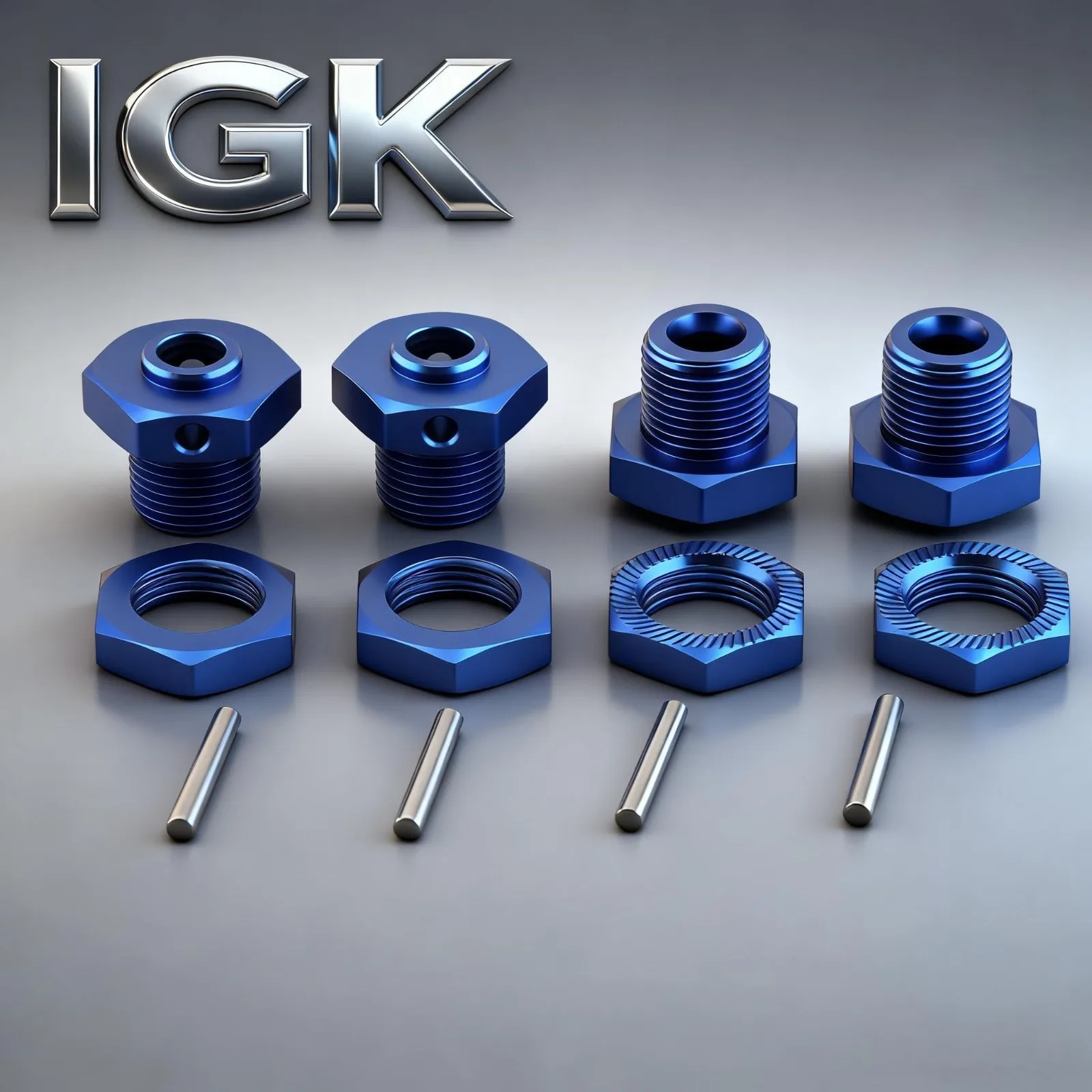 17mm Metal Wheel Hex Hub Adapter with Nut for Arrma 1/8 1/10 Typhon 3S/Big Rock V3 4X4 BLX Upgrade Parts