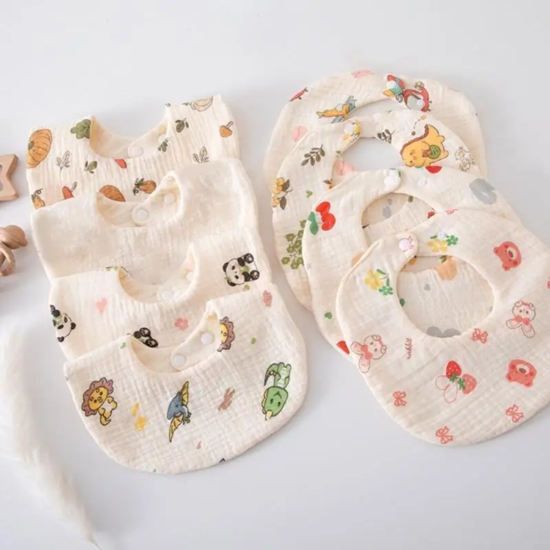 

Printed Bib for Baby Newborns Drooling Bib Cotton Burp Cloth Soft & Breathable P31B