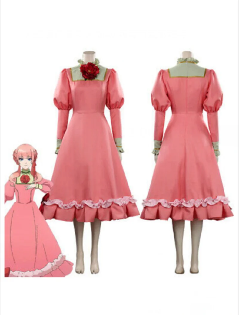 

Kostum Cosplay Anime Princess Gaun Merah Muda Seragam Pakaian Halloween Set Pesona Dewasa Lucu