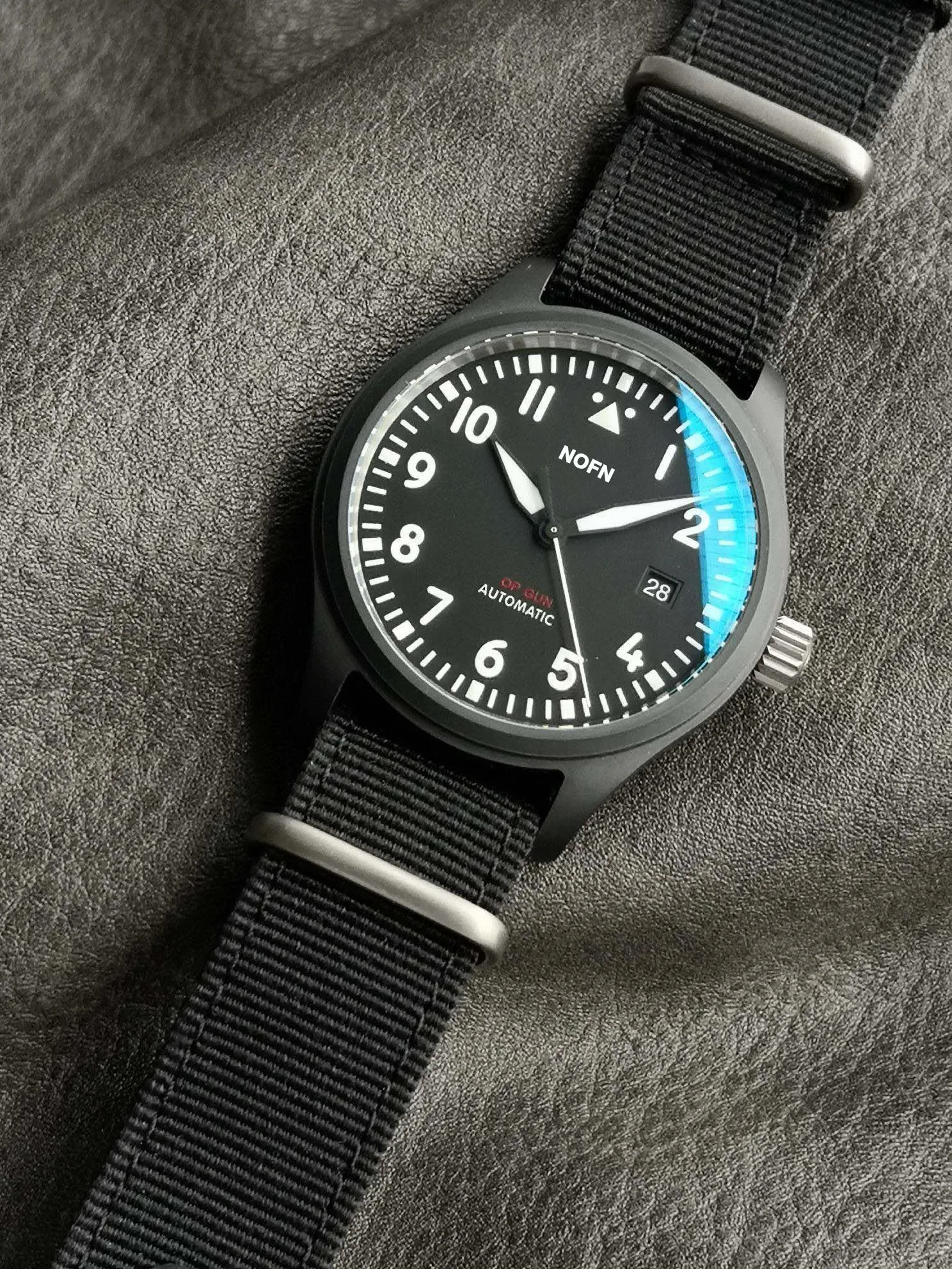 Nofn brand top gung IW326901 Ceramic steel case Best quality Nylon/nato Strap A2892 auto 41mm man man's men watch for man men