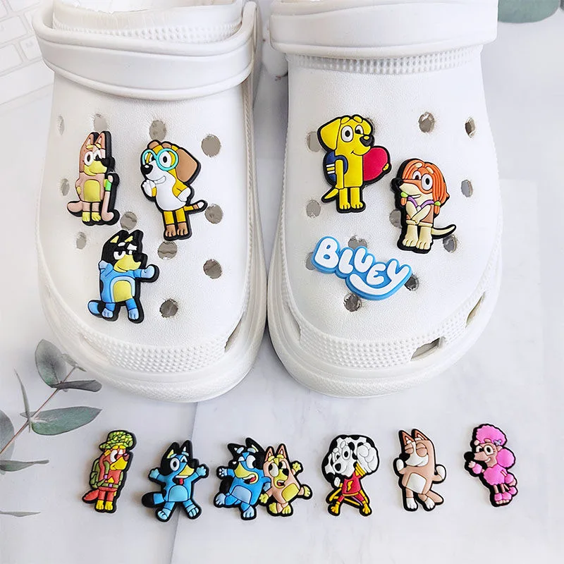 30 stücke Neue Bluey Sammlung Schuh Charms Für Crocs Diy Schuh Dekorationen Zubehör Für Sandalen Schmücken Junge Mädchen Geburtstag Geschenke