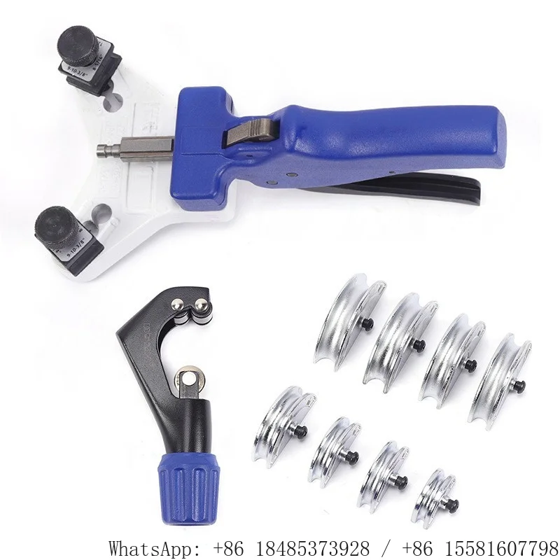 WK-666 Ratchet Tube Bender Manual Pipe Bending Tool for 5-12mm Copper Aluminum Soft Tubing HVAC Repair Hand Tool