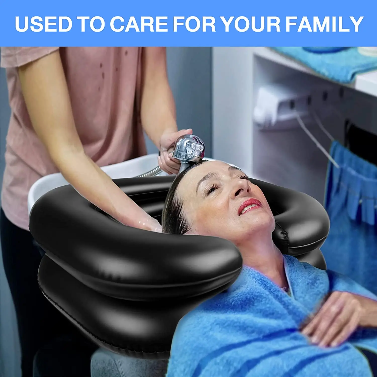 Inflatable Shampoo Basin - Portable Shampoo Bowl, Hair Washing Basin for Bedridden, Disabled,Injured, Hair Wash Tubat Home Sink