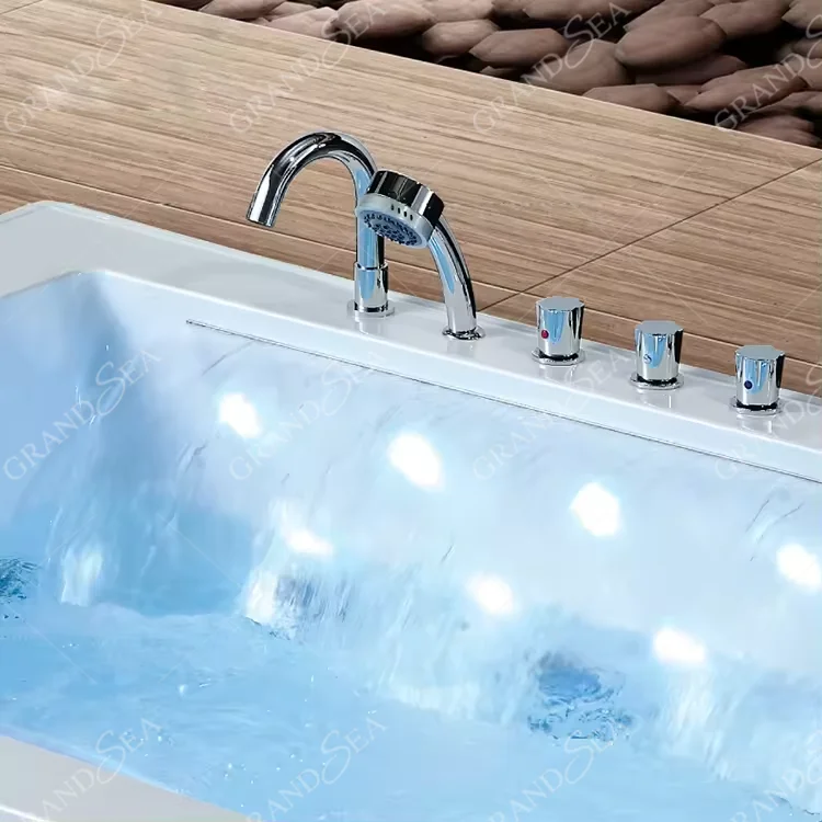 BathtubFreestanding Home Double Spa Waterfall Vasca Idromassaggio Spa Bathtub Drop In Bathtub Built In Jacuzzier