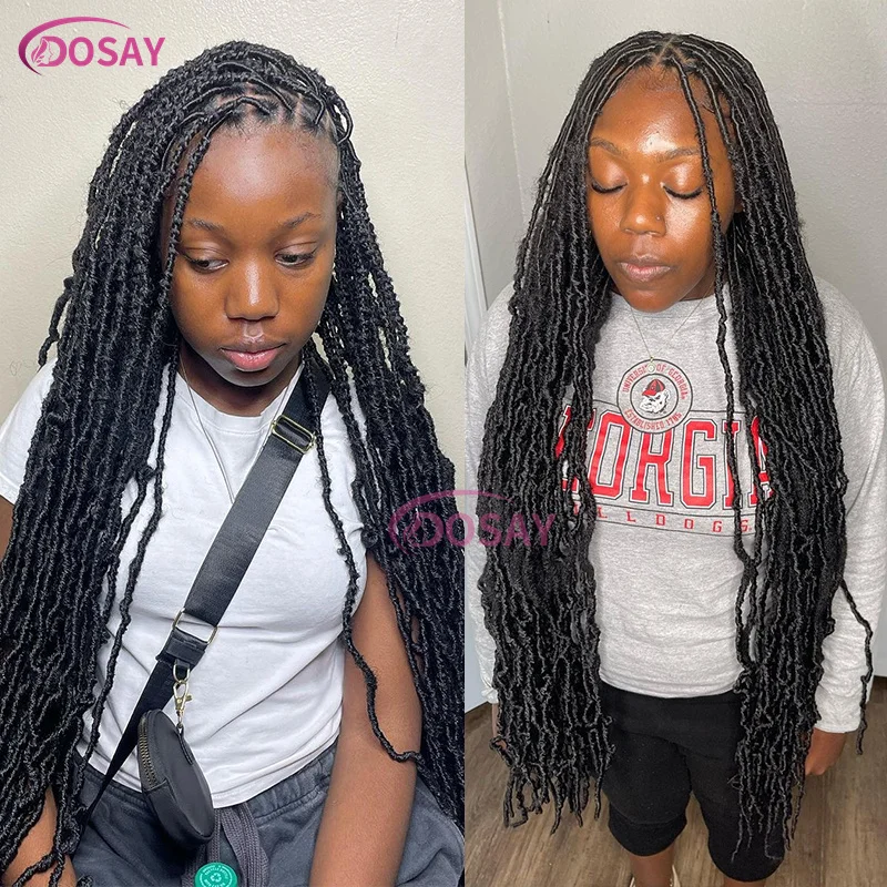 Braids Wigs Butterfly Locs Synthetic Full Lace Front Wigs For Black Women 40Inch Long Passion Twist Box Braided Lace Wig on Sale