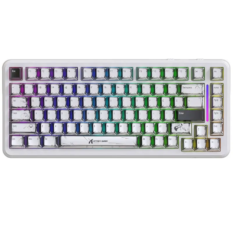 ATTACK SHARK X82 Pro HE 마그네틱 키보드 트라이 모드 무선 8K 폴링 레이트 게이밍 75% RGB 5000mAh 0.1MS 저지연 키보드