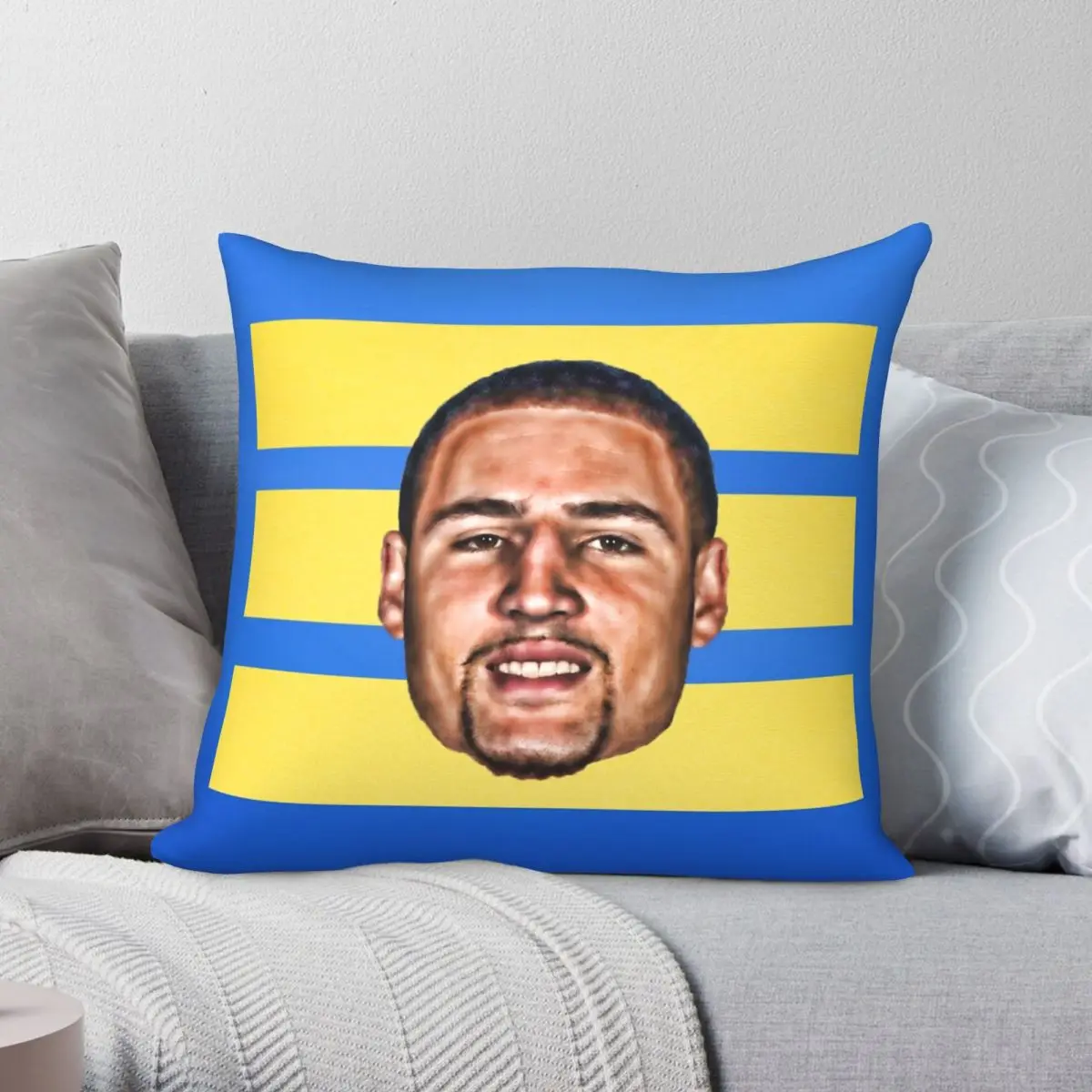 Klay Thompson Square Pillowcase Polyester Linen Velvet Printed Zip Decor Throw Pillow Case Home Cushion Case Wholesale 45x45