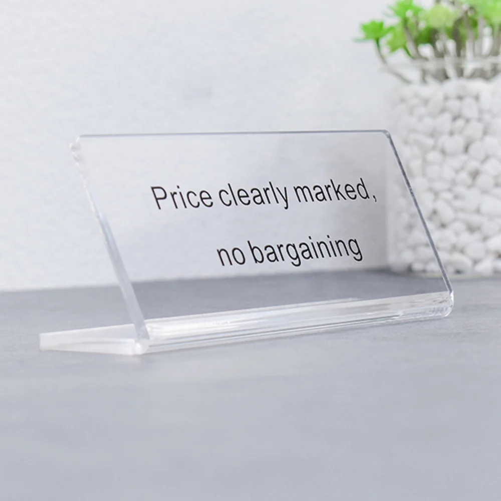 Acrylic Table Tablet Stands No Smoking Warning Sign Desktop Stands Sign Plate Customized