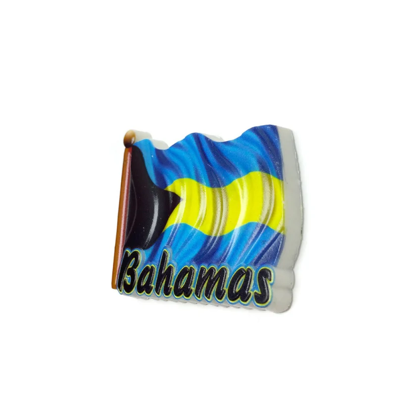 Bahamas Flying Flag Cultural and Creative Refrigerator Magnet Personalized Creative Travel Souvenir Exquisite Home Decoration - Image 5