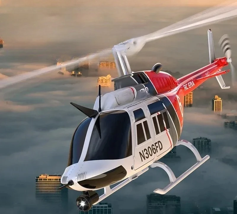 

l L Remote-controlled Helicopter Model Bell 206 Crash Resistant Real Aircraft Model Beginner's Small Helicopter L
