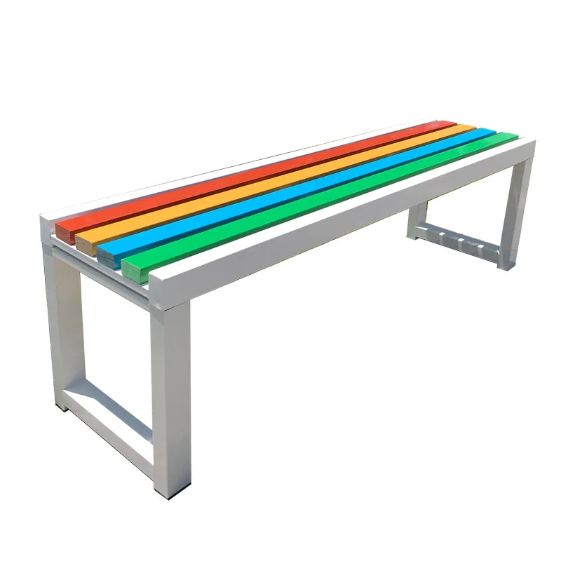 

Park Chair Outdoor Garden Rest Chair Bench, Square Bench Park Plastic Wood Chair