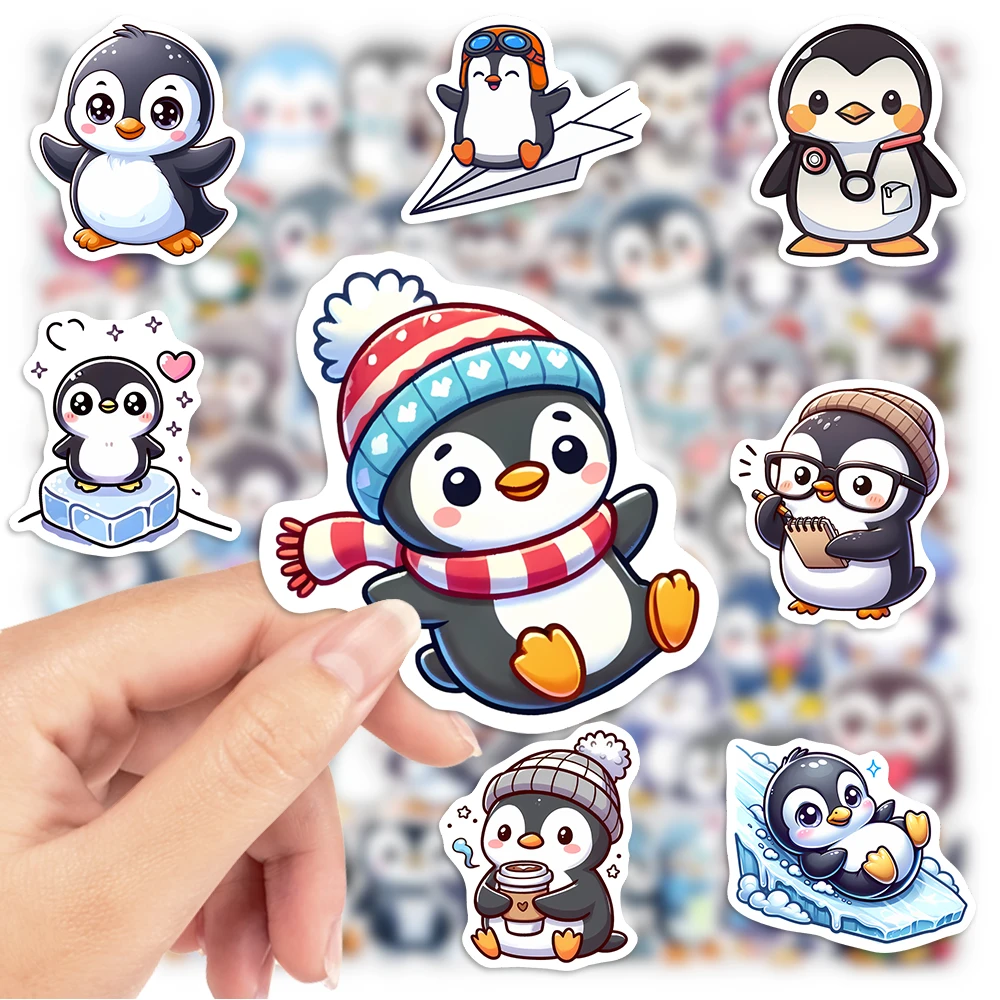 Cute Cartoon Penguin Stickers Kids Animal DIY Toys Gift Decorative for Scrapbook Junk Journals Laptop Luggage Bottles Waterproof