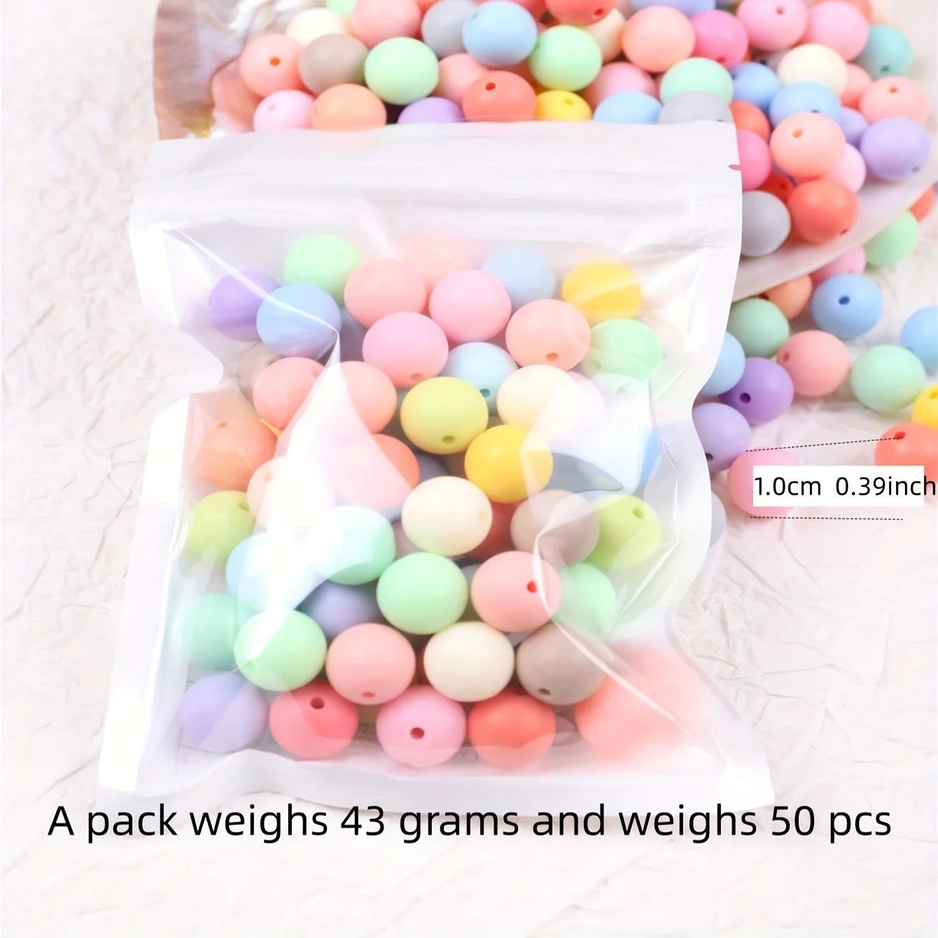 1 Pack of Qing Xin Macaron Mixed Color Frosted Bead round Jewelry DIY Necklaces, Earrings, Bracelets, Decorative Handmade Materi