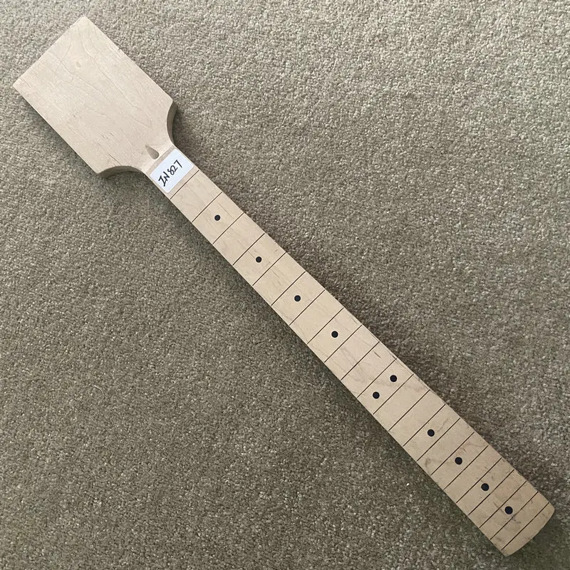 

IN827 Semi Finishing Electric Guitar Neck Maple Fingerboard Right Hand Tremolo Guitar DIY Replace with Damages No Frets