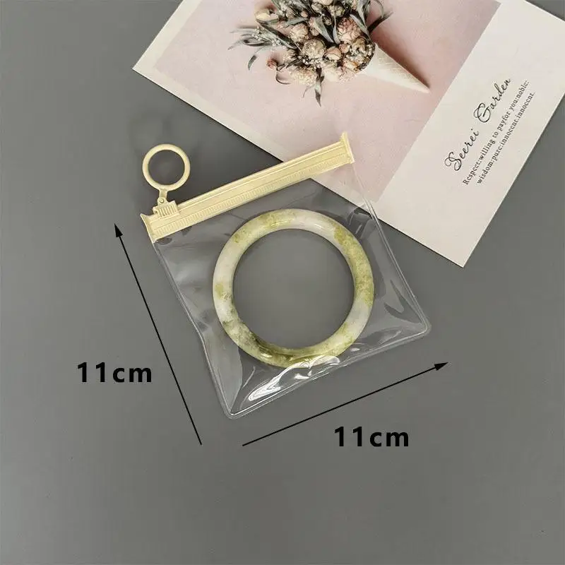 10 Stück Niedliche Rosa Schmuck-Reißverschlusstaschen aus EVA-Kunststoff, PVC-Beutel für Ringe, Ohrringe, Halsketten, Armbänder – Detail 7