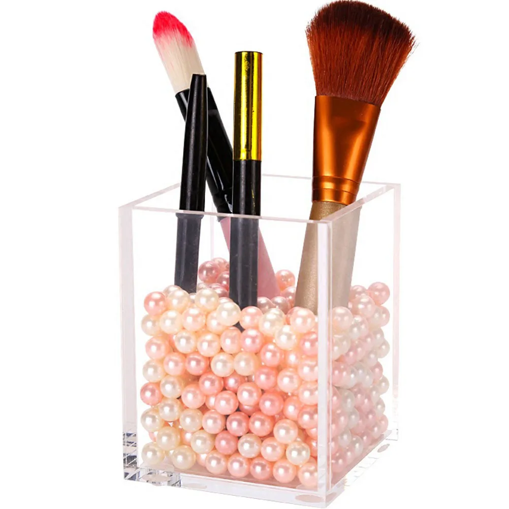 Transparent Acrylic Makeup Tool Storage Box Large Capacity Desk Organizer For Brush Pen Pencil Chopsticks Holder
