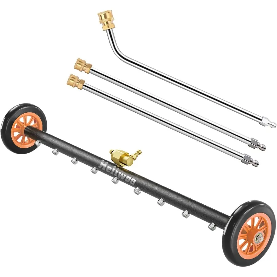 

Undercarriage Pressure Washer Attachment Upgrade 30 Inch Power Washer Water Broom with 9 Nozzles Dual-Function Underbody Car Wa