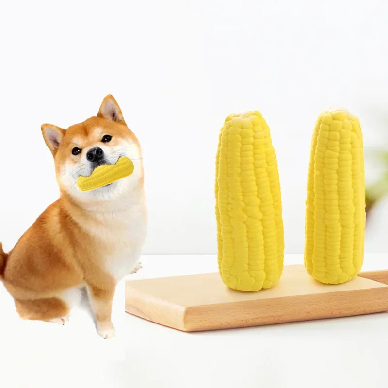 

Pet Latex Dog Toy Simulation Corn Shaped Funny Bite Resistant Dog Sound Toy