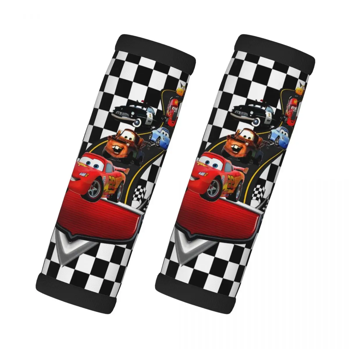 

Custom Lightning McQueen 2 Pcs Luggage Handle Wrap Soft Grip Handle Cover Handle Grip Neoprene Luggage For Car Interiors
