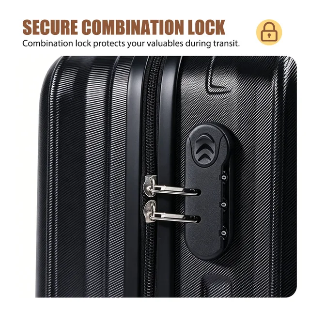2 Piece Hardside Luggage Set - 20 Inch Carry On Suitcase with TSA Lock, USB Port & Silent Spinner Wheels, Lightweight – view 6