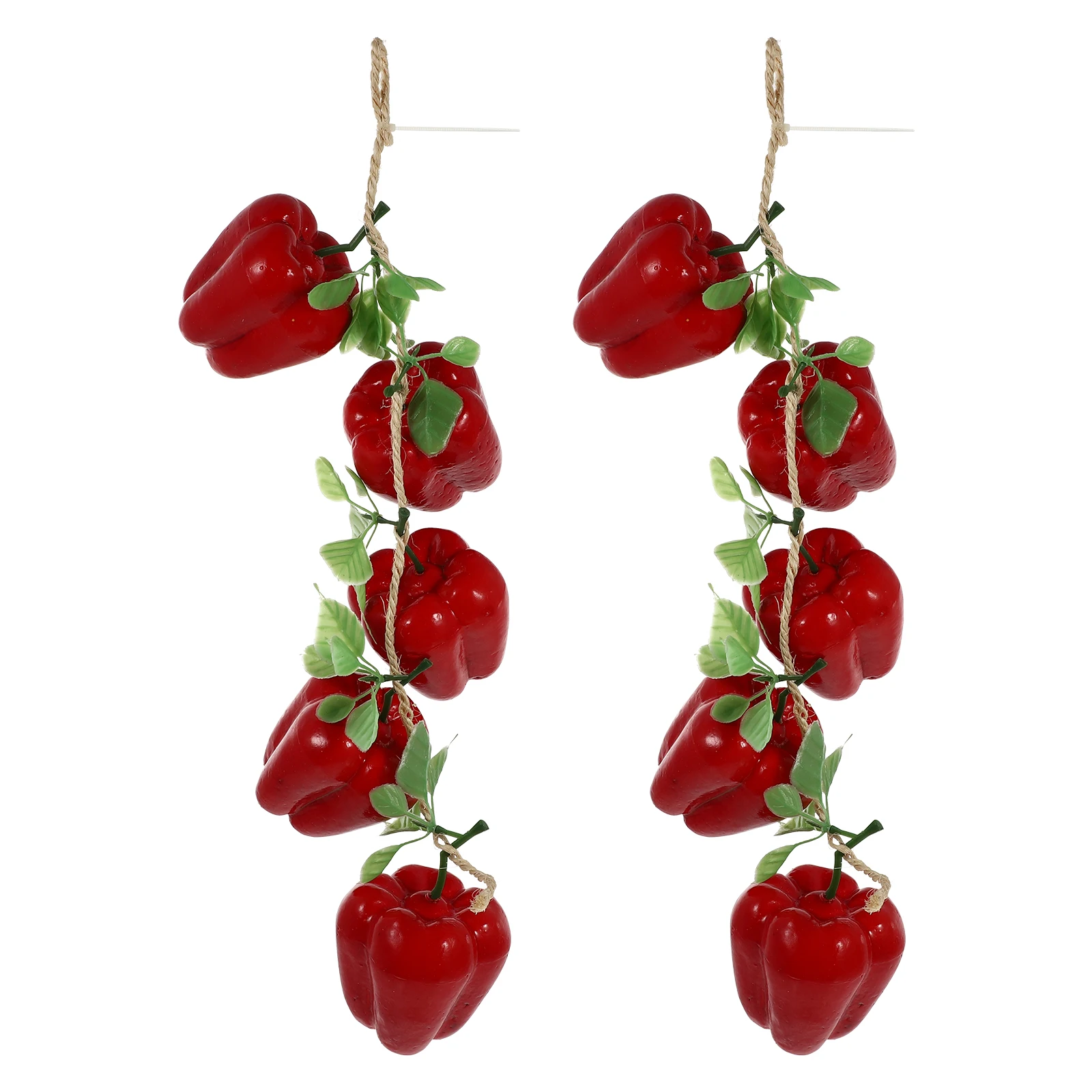 

Simulated Vegetable Skewers Artificial Red Bell Peppers Decor Hanging naments Home Garden Party Farm House Decor