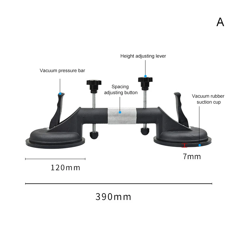 Adjustable Stone Seam Setter Professional Dual Vacuum Suction Cup Countertop Tensioner for Granite Stone Marble CLH@8