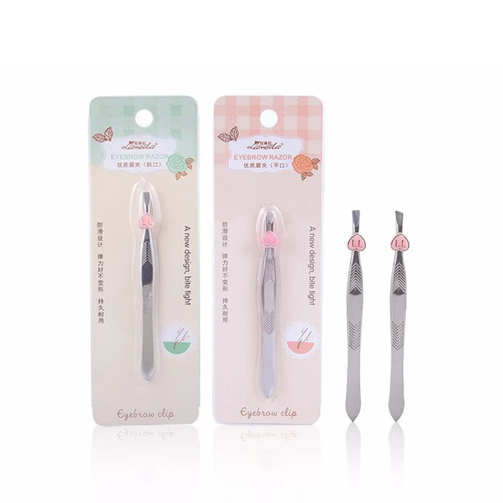 

Stainless Steel Tweezers Tip Durable Trimmer For Women Men Remove Disordered Brows Perfect Angle Fine Hairs Eyebrow