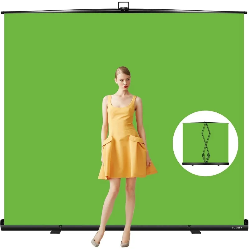 78.7 x 93in Extra Wide Large Collapsible Green Screen Chroma Key Panel,  Tiktok, Auto-Locking Frame, Aluminum Hard Case