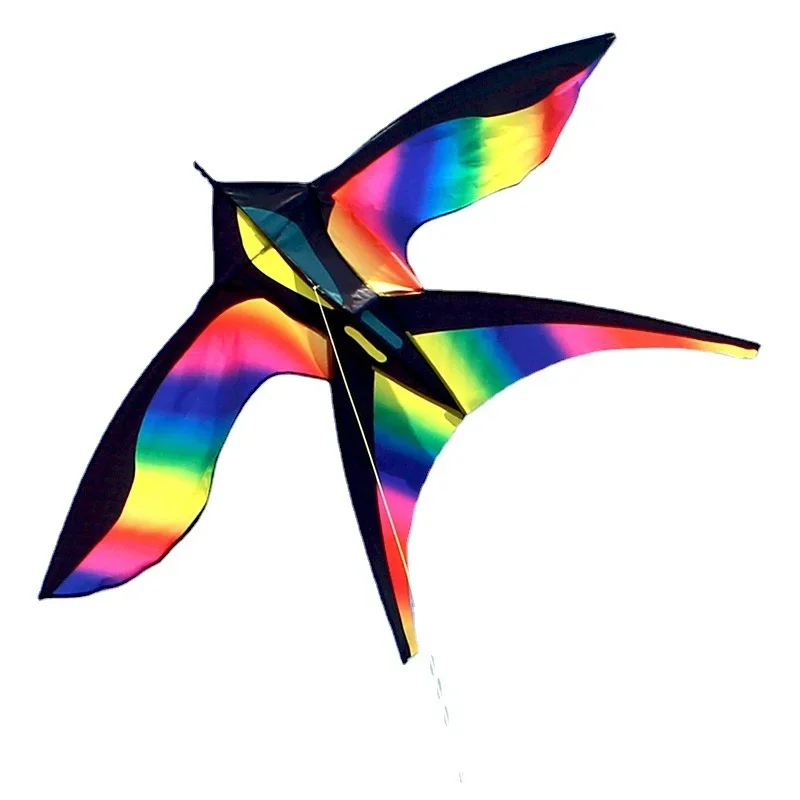 1,7 m große Regenbogen Vogel Drachen bunte Nylon Drachen Ripstop Outdoor Spaß Sport Strand Anfänger Kinder Erwachsene Spielzeug Geschenke