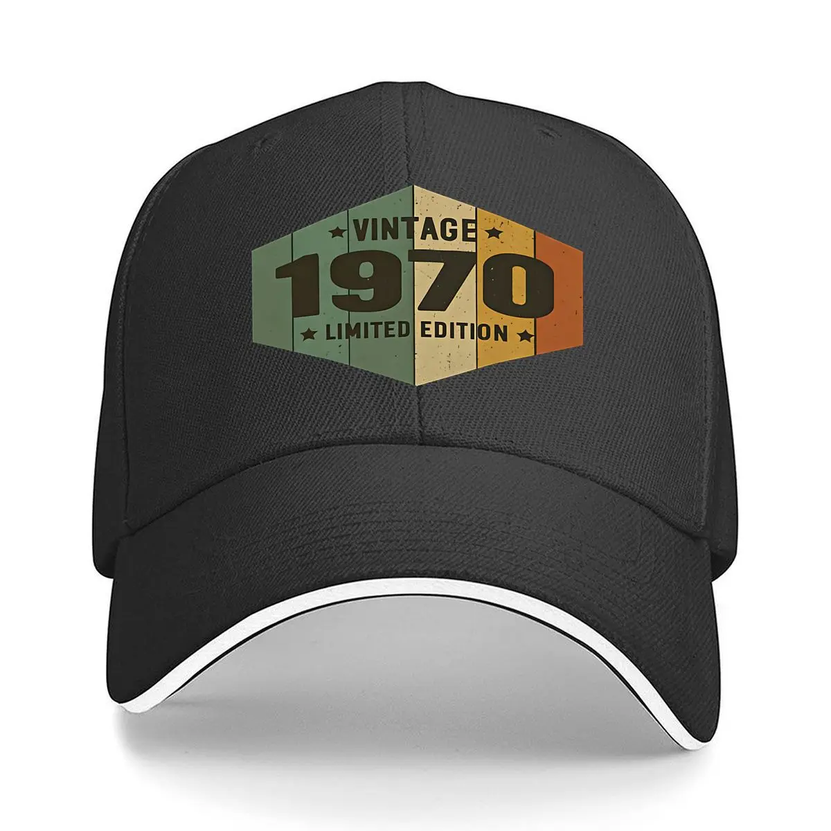 Vintage 1970 Limited Edition Retro Sandwich Baseball Cap Outdoor Workouts Sun Hat