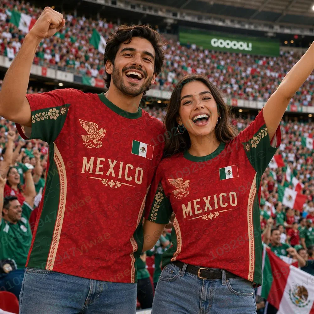 Mexico Soccer Jersey Mexican Pride Game Day Shirt Cultural Sports Tee Latino Heritage Gift Summer Men'S Women'S T-Shirts