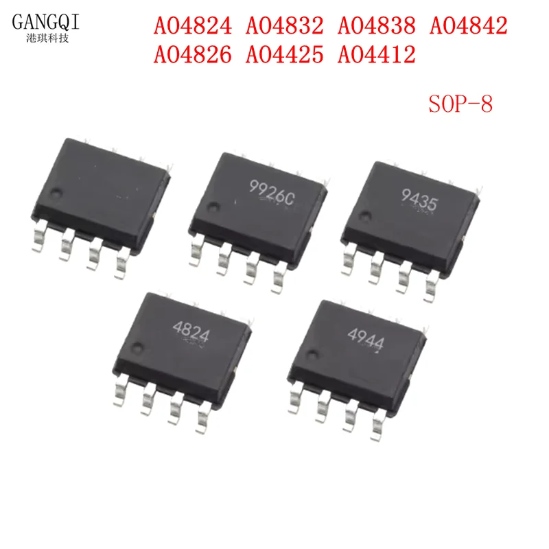 10PCS AO4824 AO4832 AO4838 AO4842  AO4826 AO4425 AO4412 SOP8 New IC In Stock