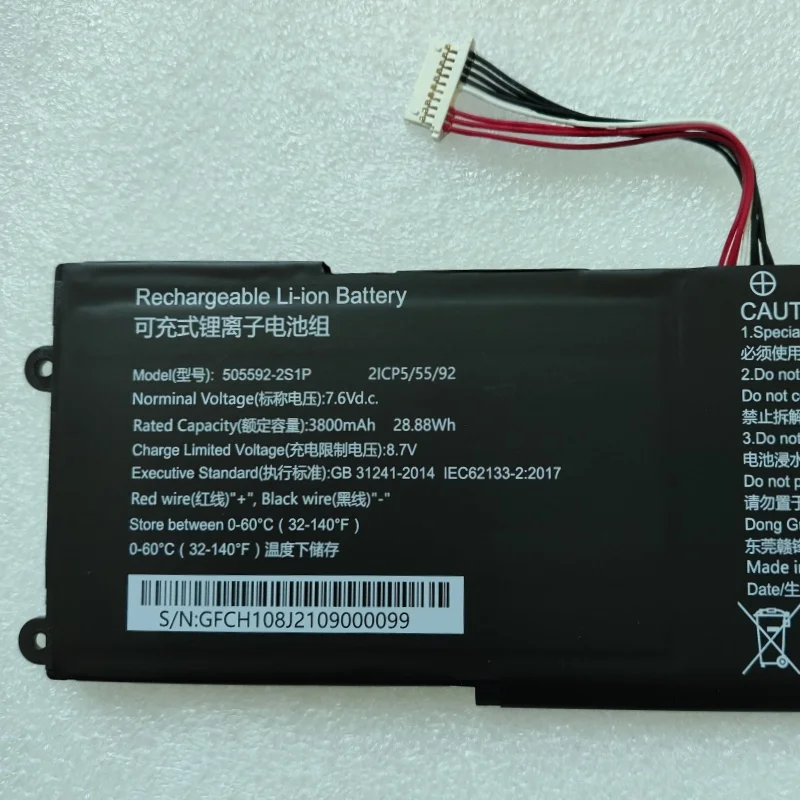 RozFaro 505592-2S1P 2ICP5/55/92 Laptop Battery For Chuwi Minibook X CWI558 10.8Inch For Aierxuan Dere 10.5Inch Notebook