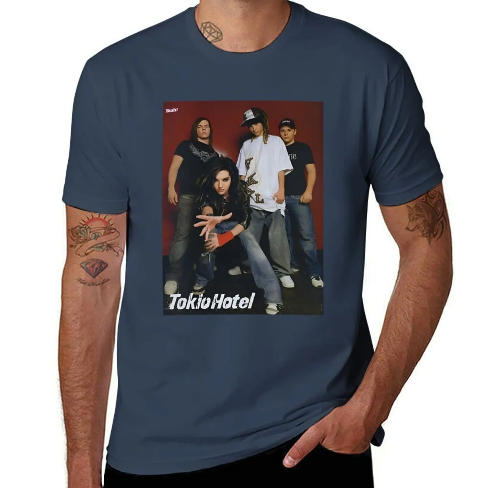 3 Tokio hotel T-Shirt Plus Size Basic Short Sleeve Top