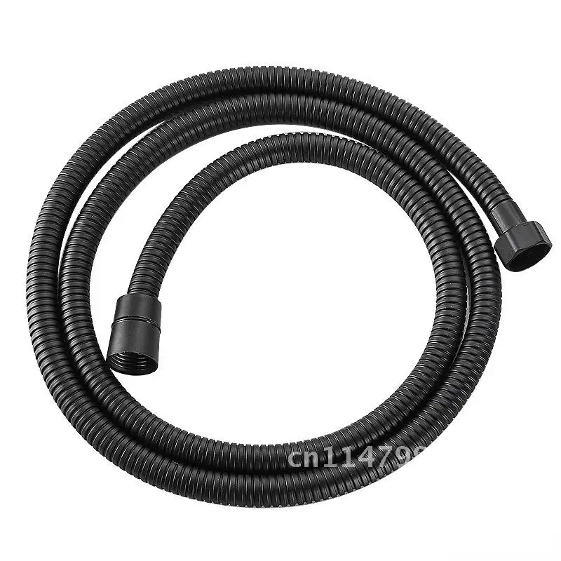 

150cm 200cm Black Stainless Flexible Hose Shower Tube Plumbing Explosion-proof Silver Pipe 1/2" Bathroom Faucet Shower Hose