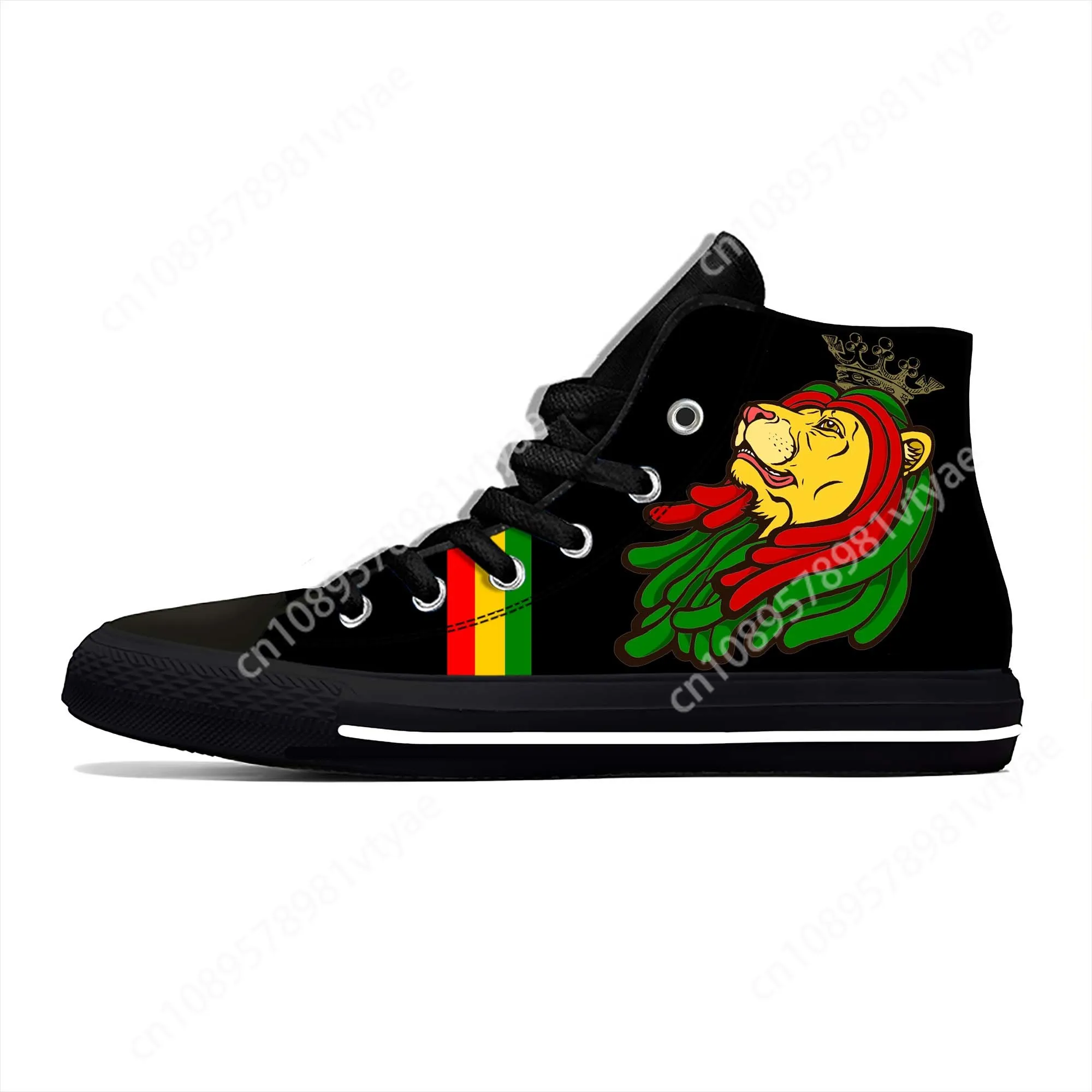 Baskets respirantes pour hommes et femmes, chaussures de gril décontractées, haut confortable, impression 3D, sensation éthiopienne, Éthiopie, discuter de Juda Rastafarian