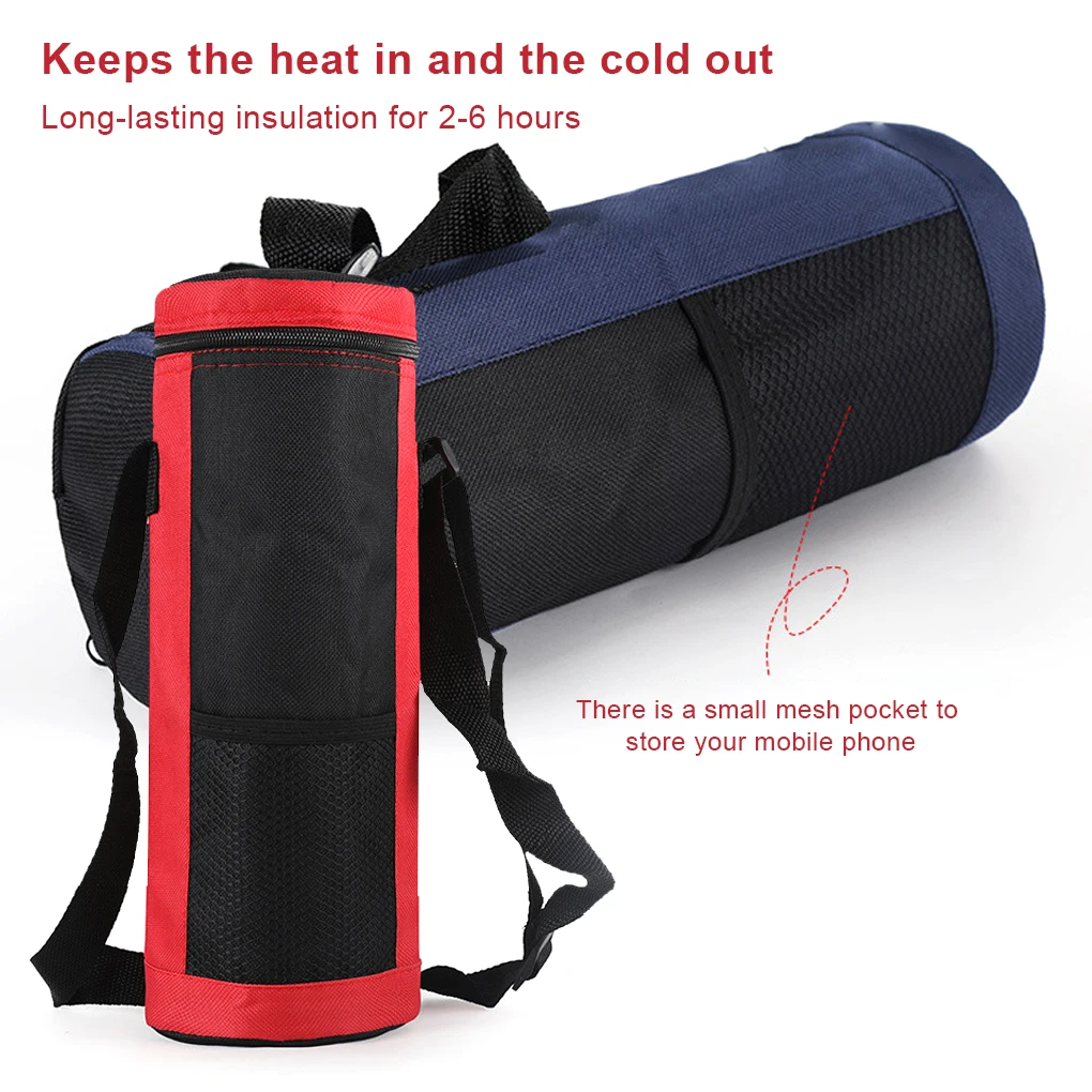 Water Bottle Oxford Carry Bag Waterproof Large-Capacity Storage Pouch Universal Protective Sleeve Accessories