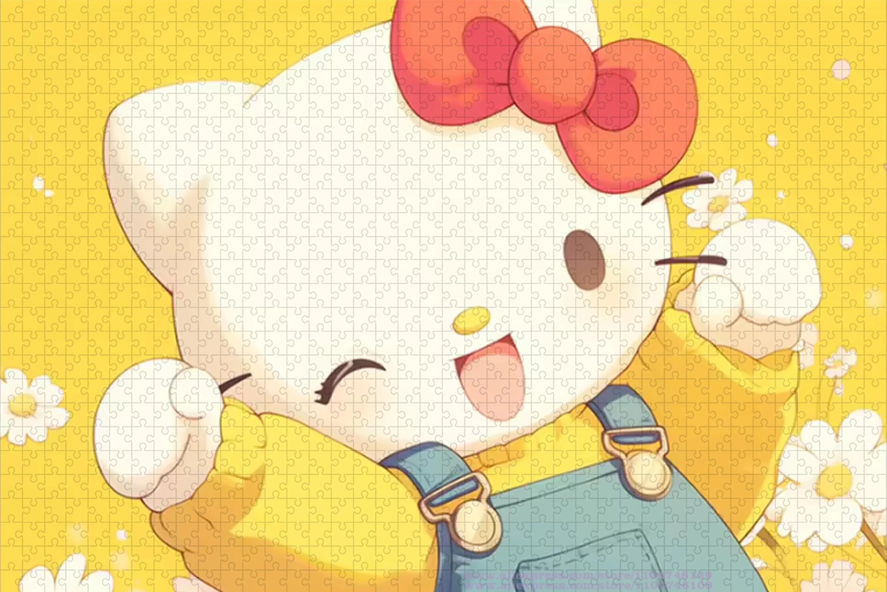 Sanrio 헬로 키티 퍼즐 퍼즐 만화 캐릭터 퍼즐 홈 장식 108/200/300/500/1000/1500Pcs 어린이를위한 지능 퍼즐