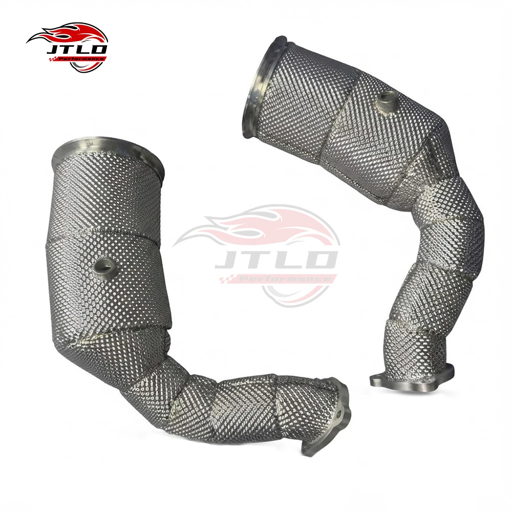 Stainless Steel Exhaust Front Pipe Kit For Porsche Cayenne 4.0 V8 Turbo Engine Heat Protection Design